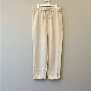 Zara Cream Joggers with Elastic Waistband